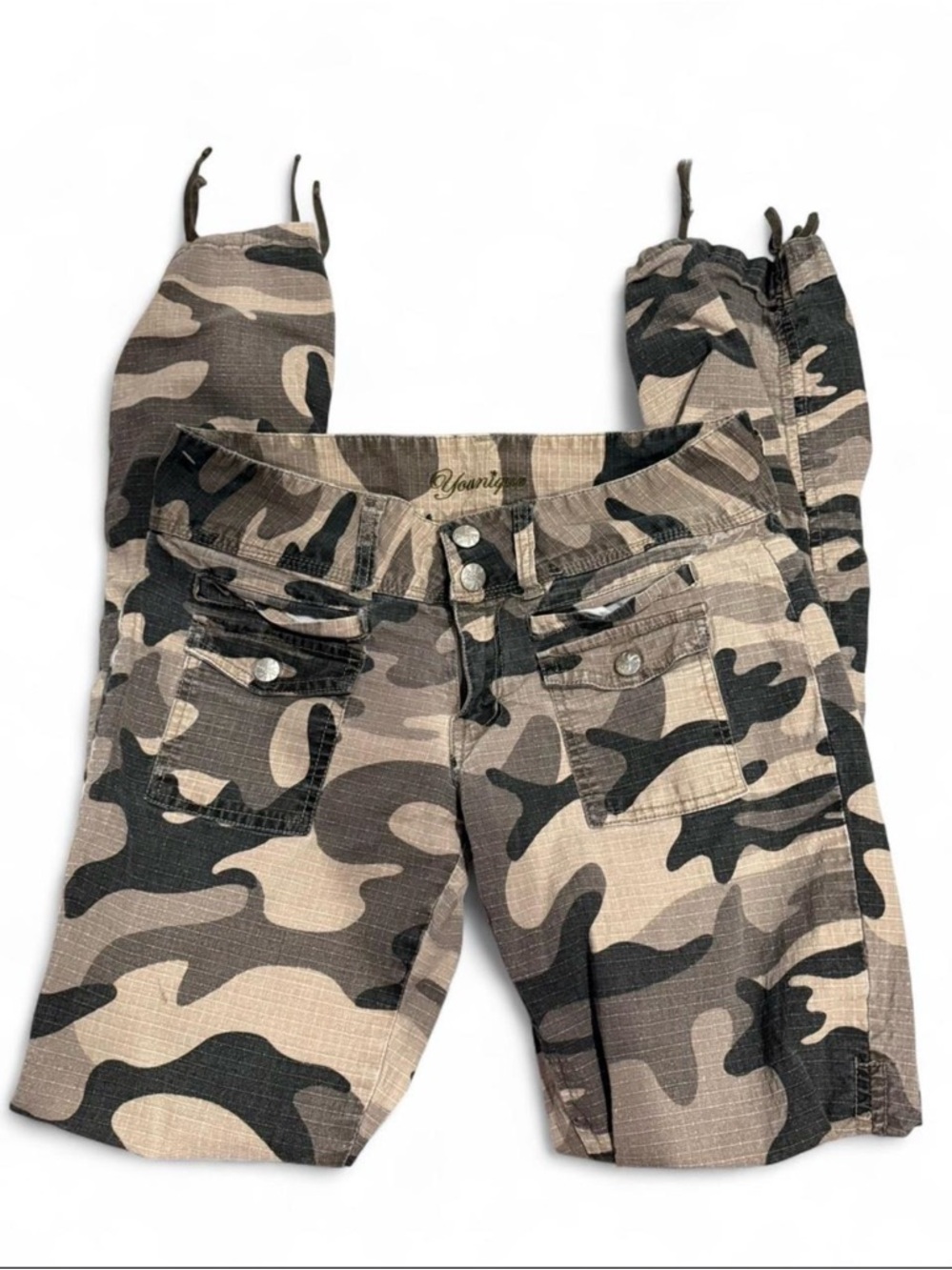 Y2K Younique Beige Camo Straight Leg Pants